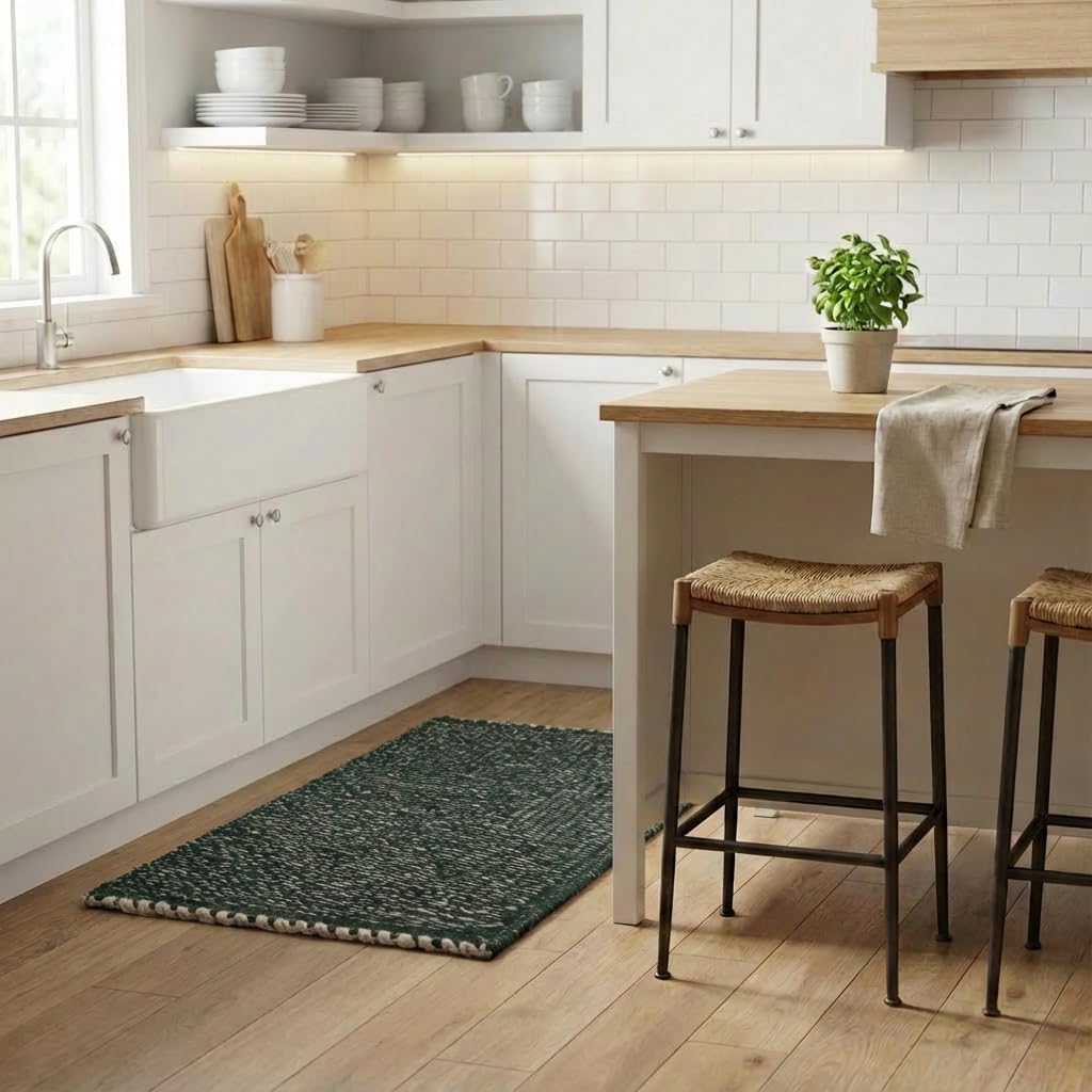 Reversible Jute Cotton Runner Rug
