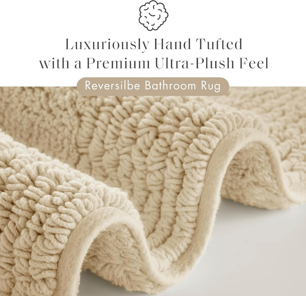 Reversible Cotton Absorbent Bath Rug