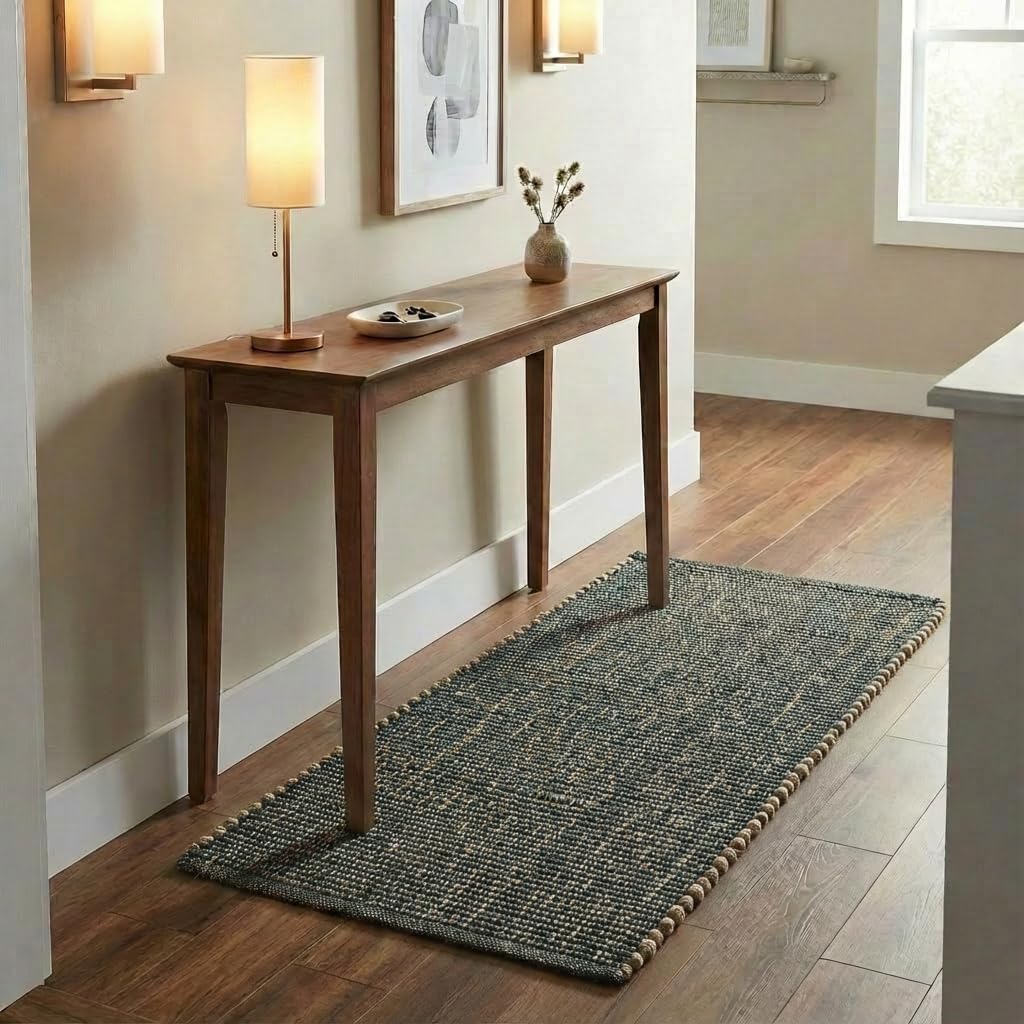Reversible Jute Cotton Runner Rug
