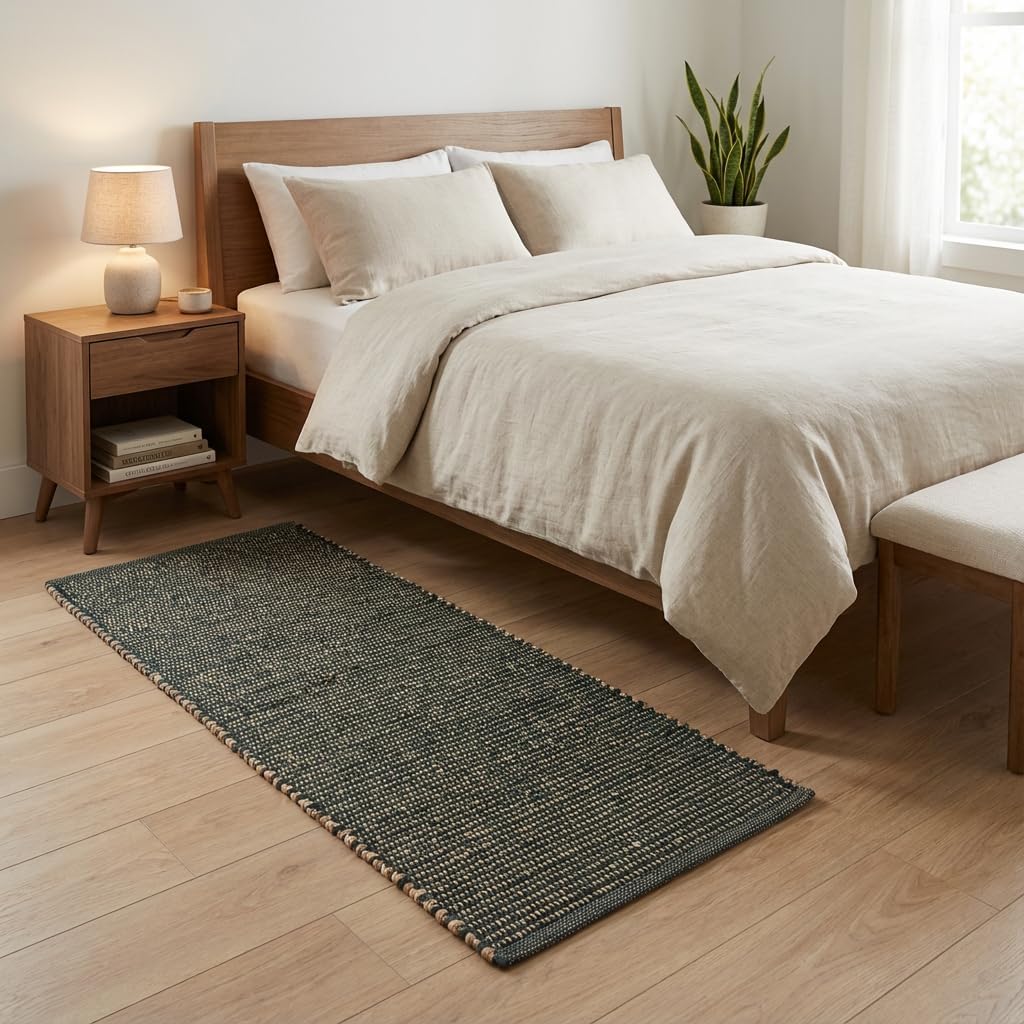Reversible Jute Cotton Runner Rug