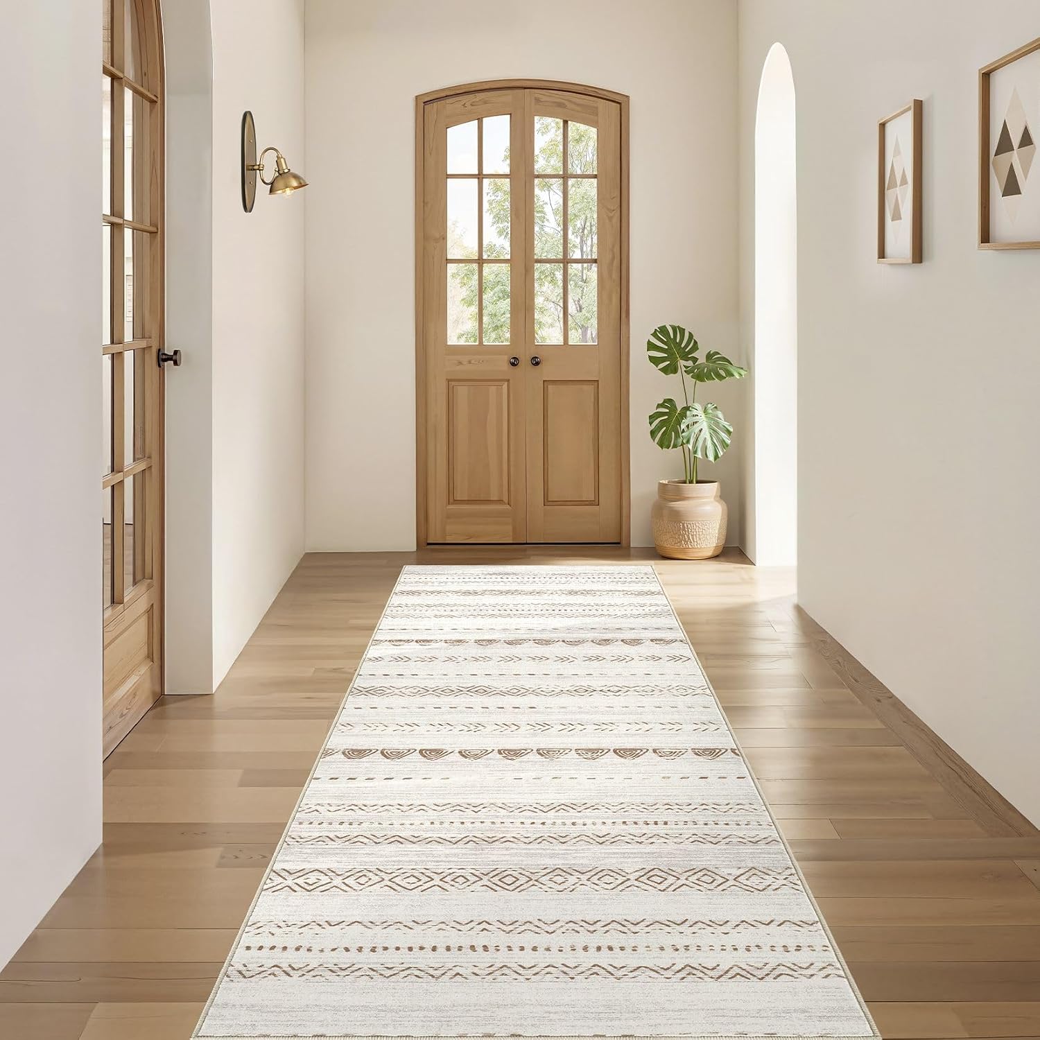 Boho Washable Non Slip Moroccan Runner Rug