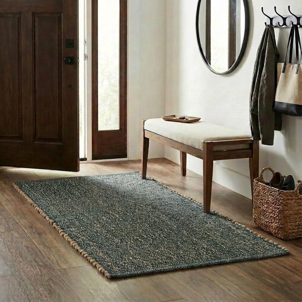 Reversible Jute Cotton Runner Rug