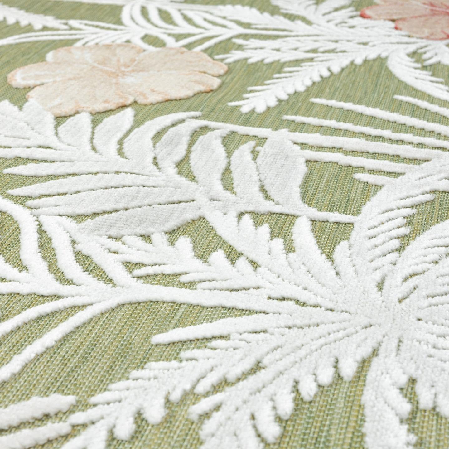 Palm Leaf Tropical Outdoor Rug