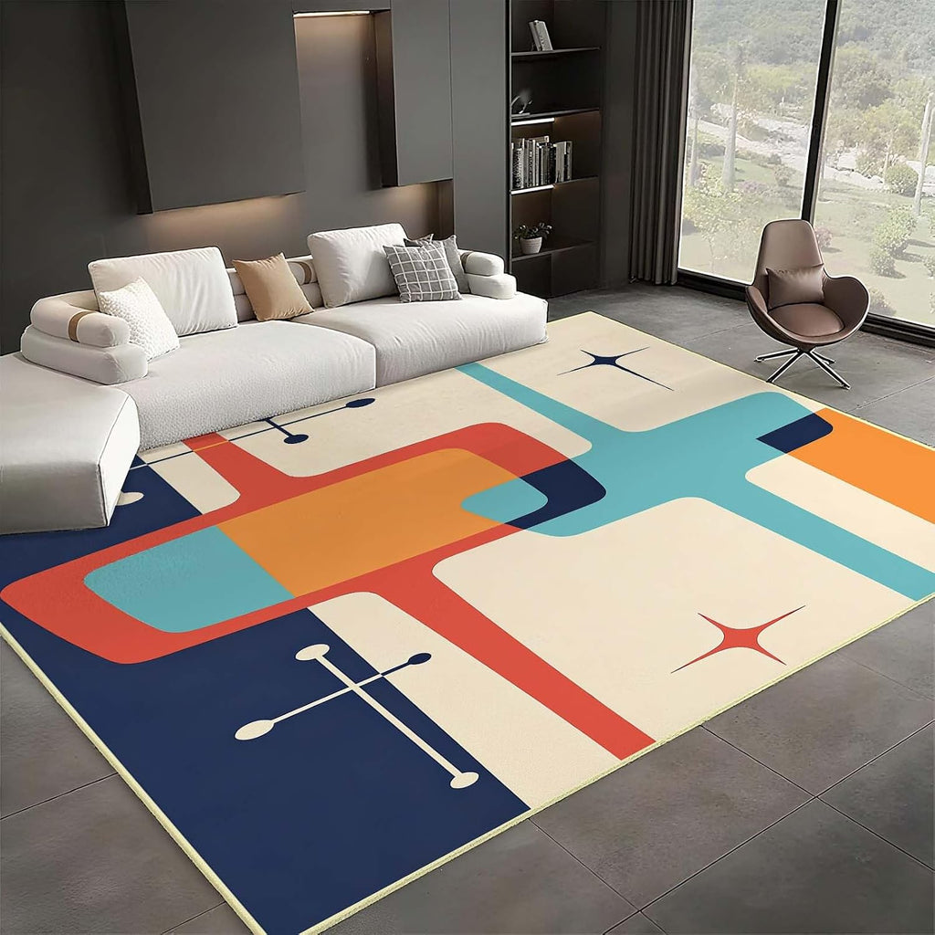 Geometric Mid Century Modern Rug