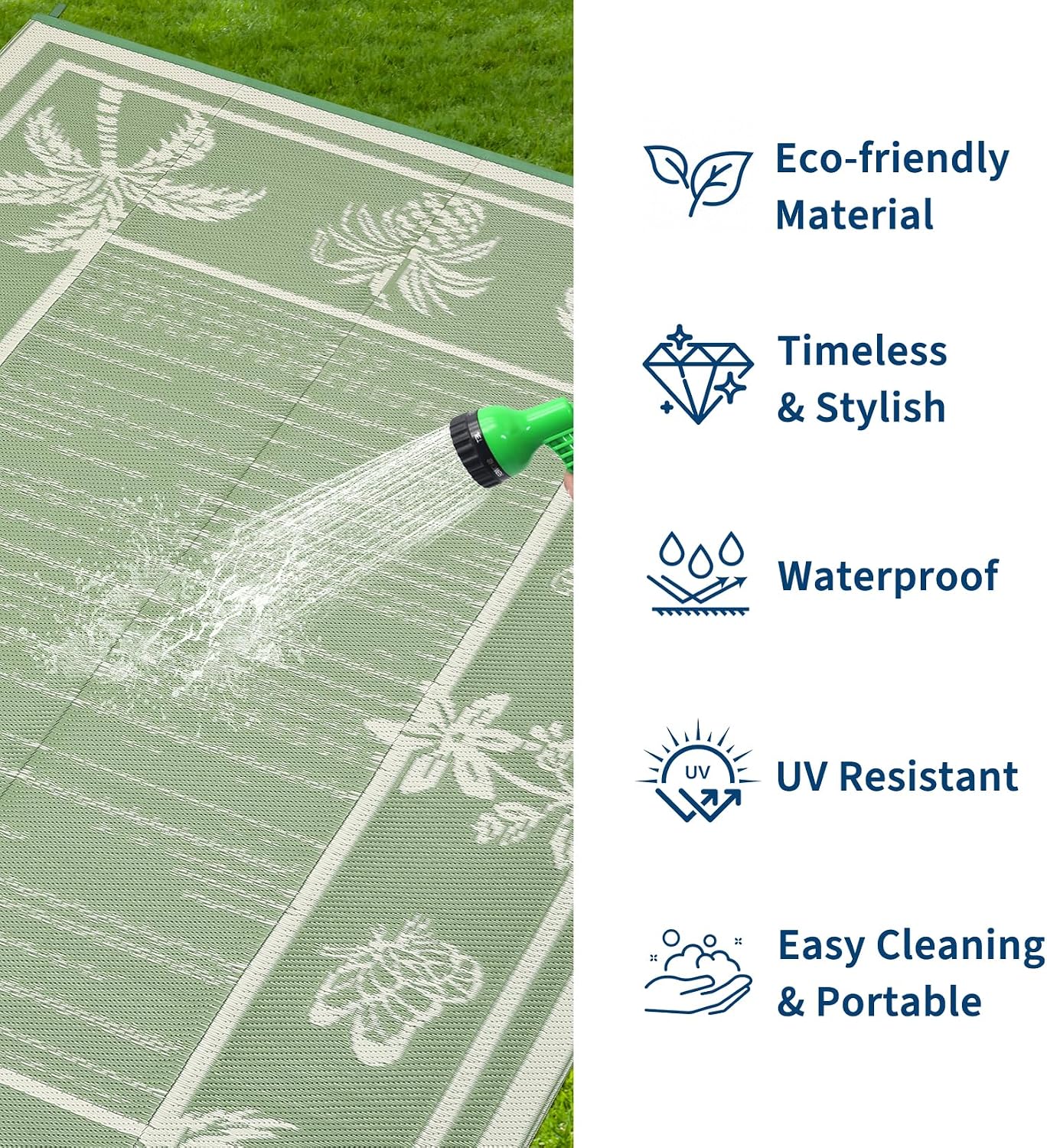 Reversible Waterproof Outdoor Rug