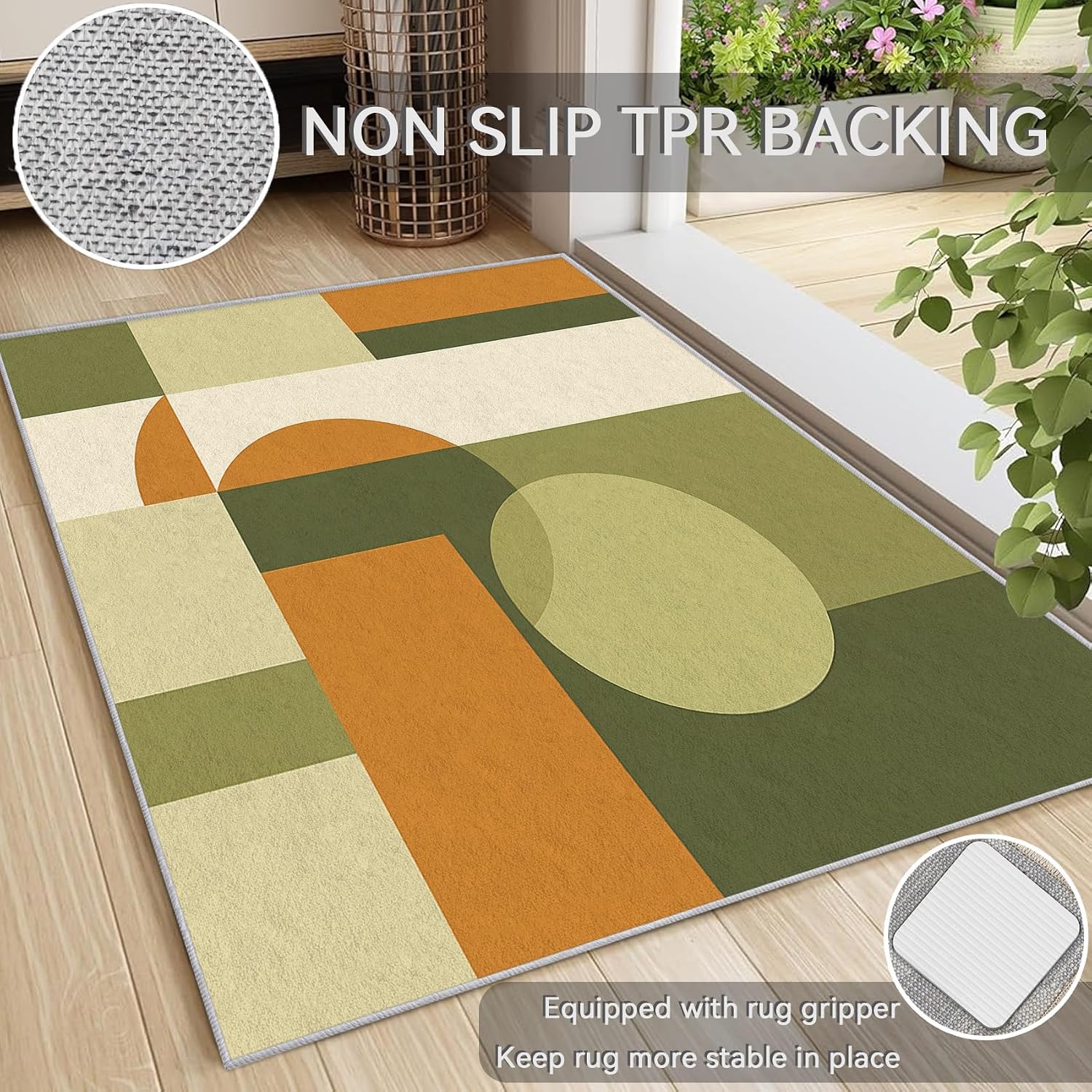 Mid Century Geometric Area Rug