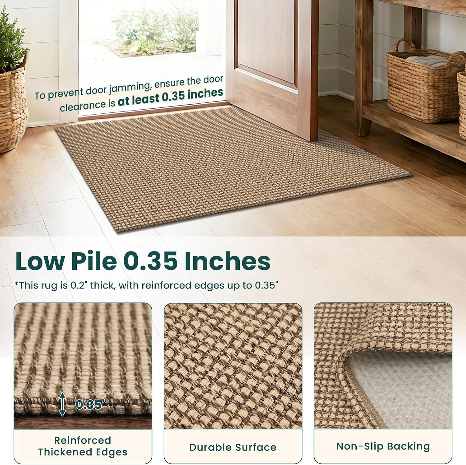 Boho Cotton Washable Non Slip Runner Rug