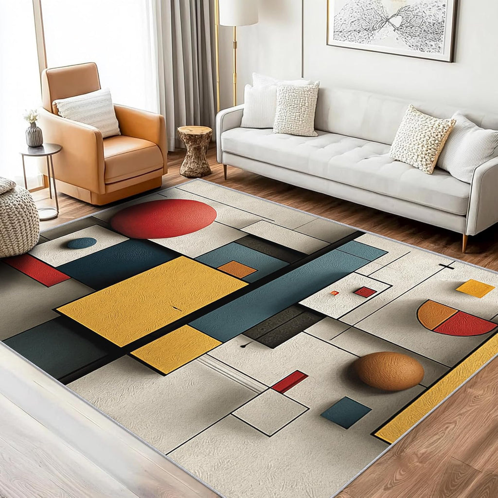 Mid Century Geometric Area Rug