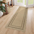Scalloped Geometric Washable Non Slip Runner Rug