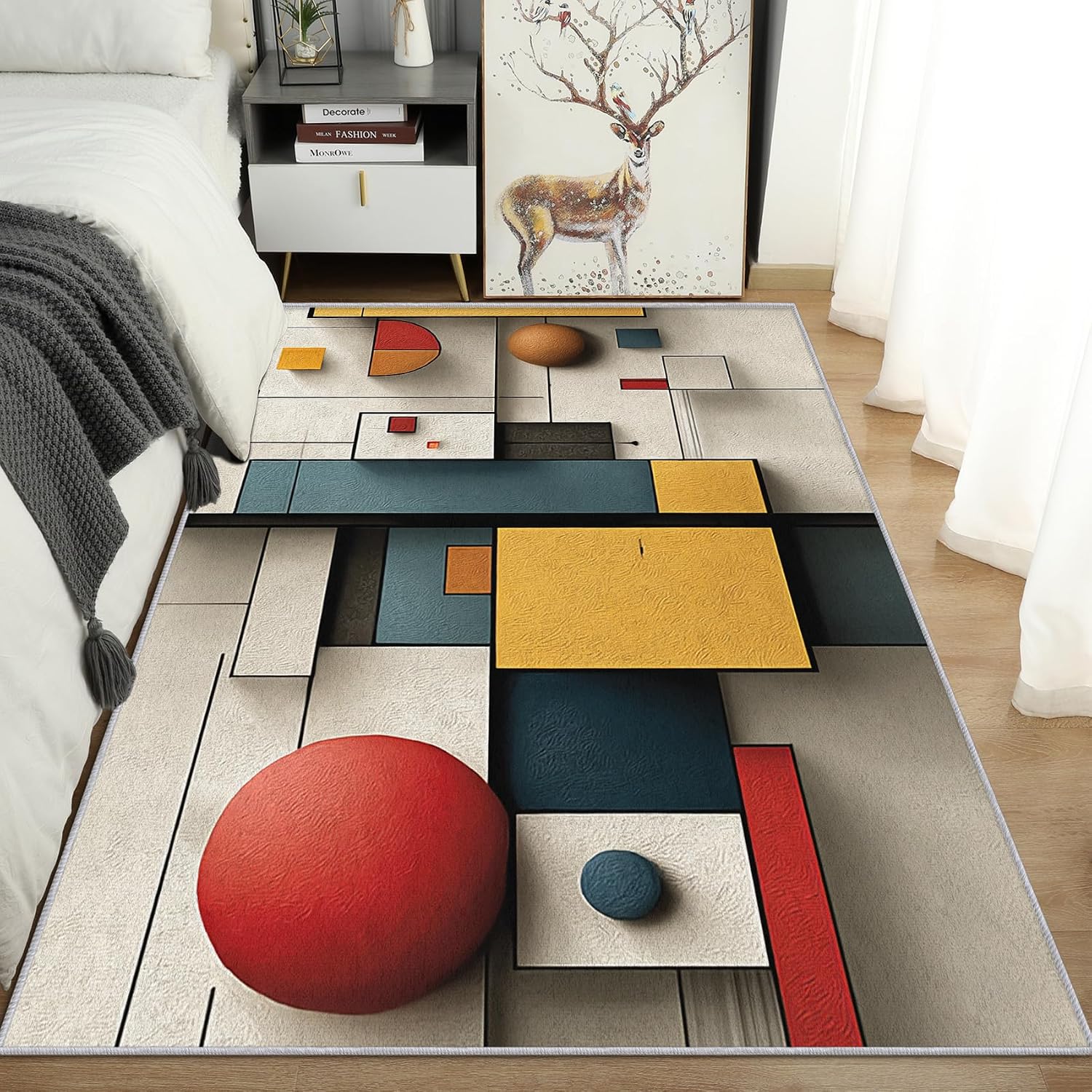 Mid Century Geometric Area Rug