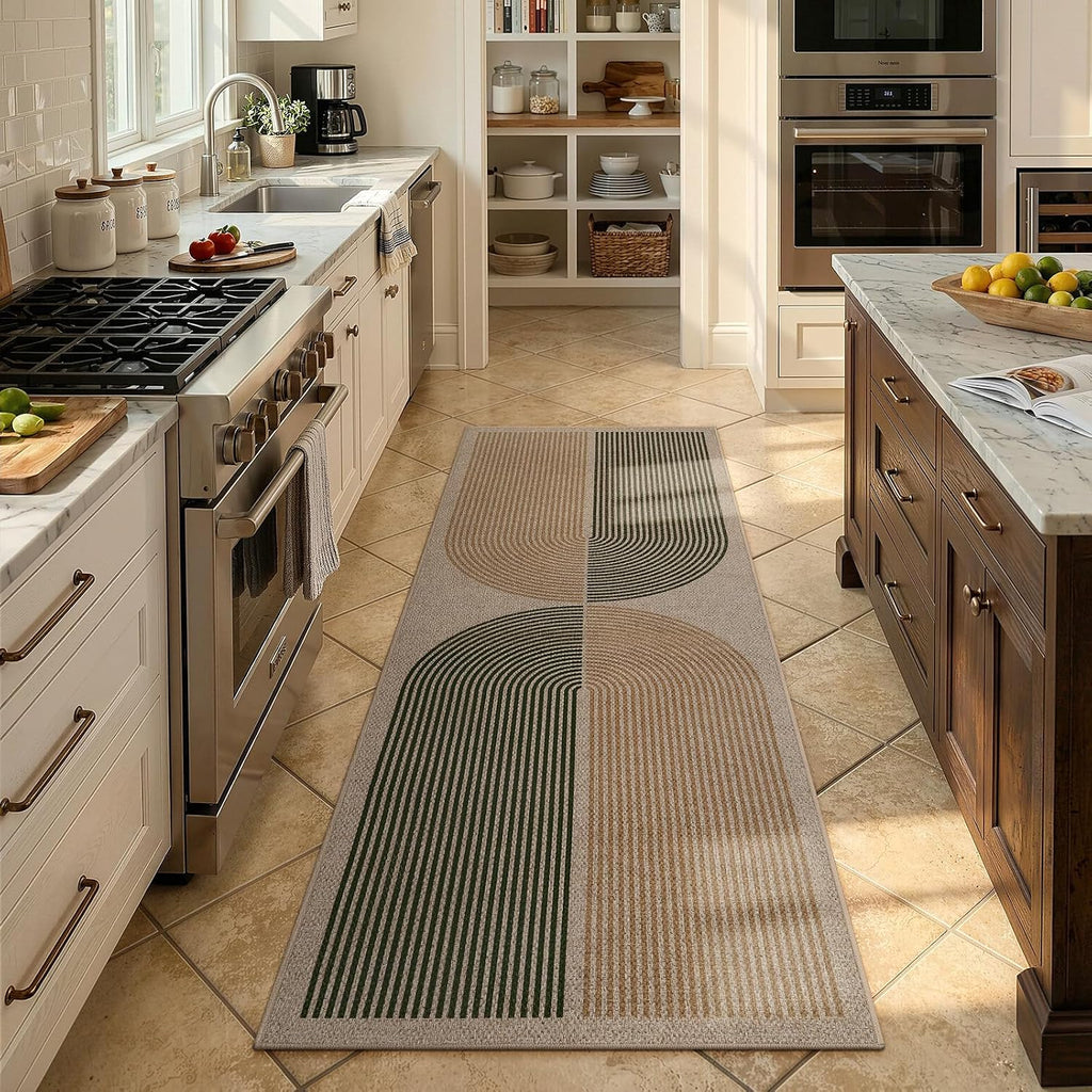 Rainbow Jute Washable Non Slip Runner Rug