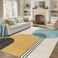 Mid Century Abstract Washable Rug