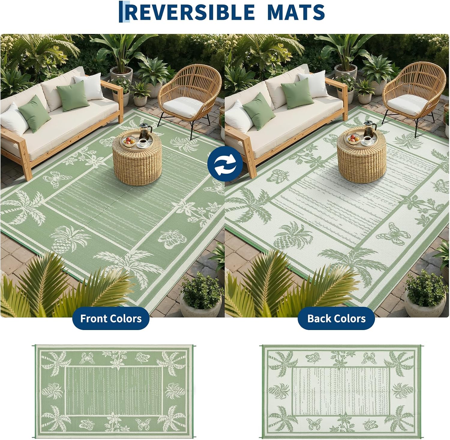 Reversible Waterproof Outdoor Rug