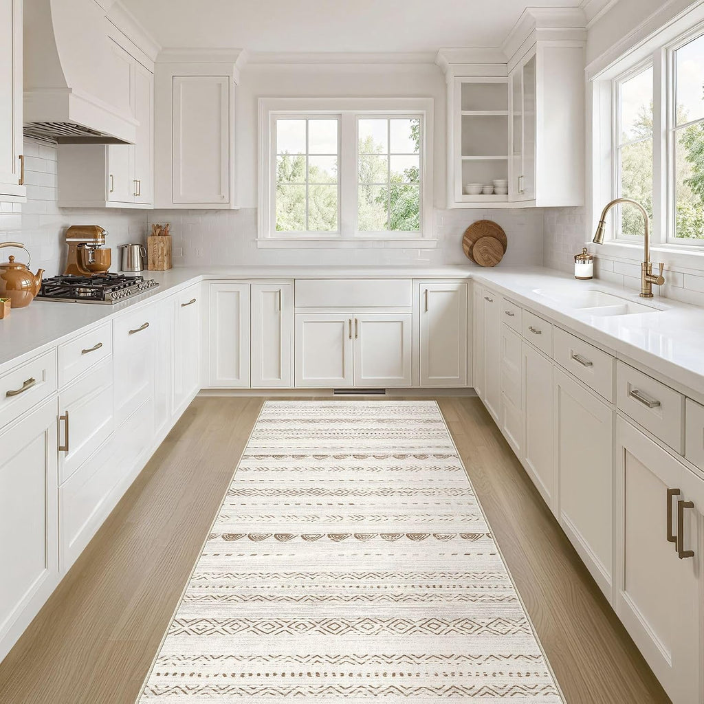 Boho Washable Non Slip Moroccan Runner Rug