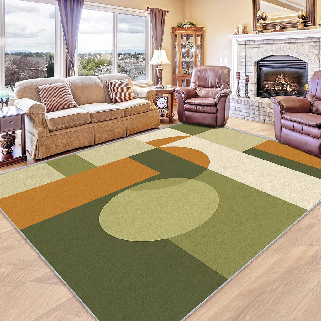 Mid Century Geometric Area Rug