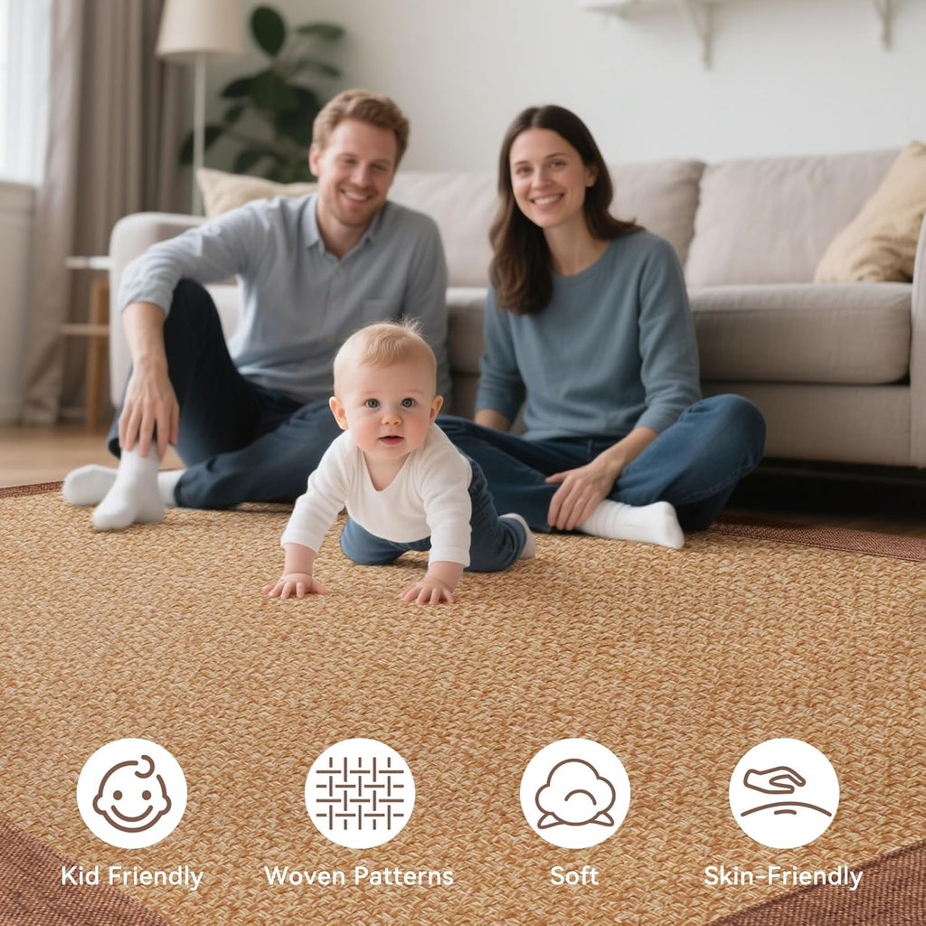 Woven Washable Non Slip Farmhouse Runner Rug