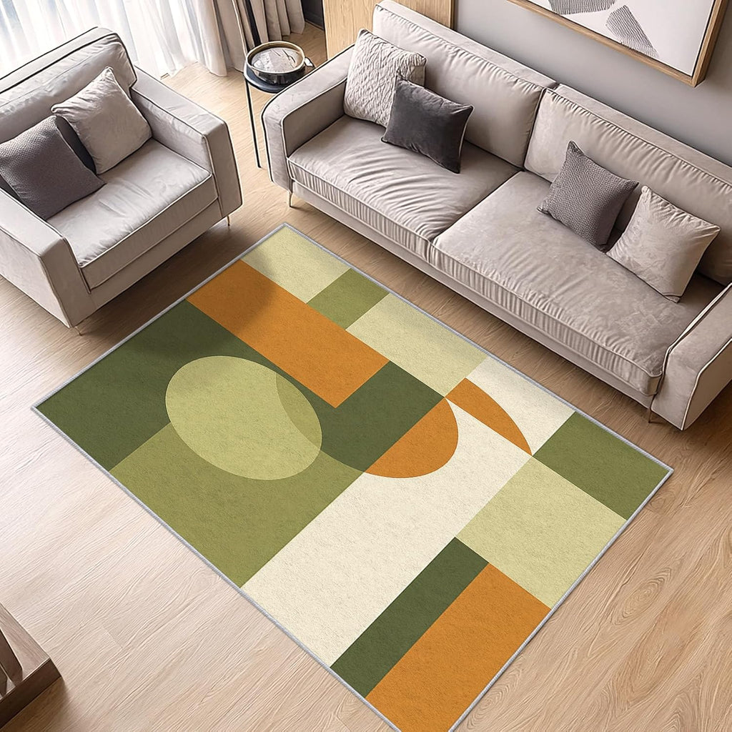 Mid Century Geometric Area Rug