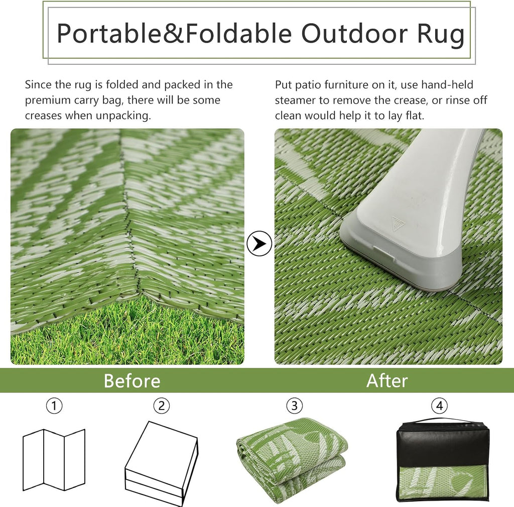 Waterproof Tropical Portable Outdoor Patio Rug