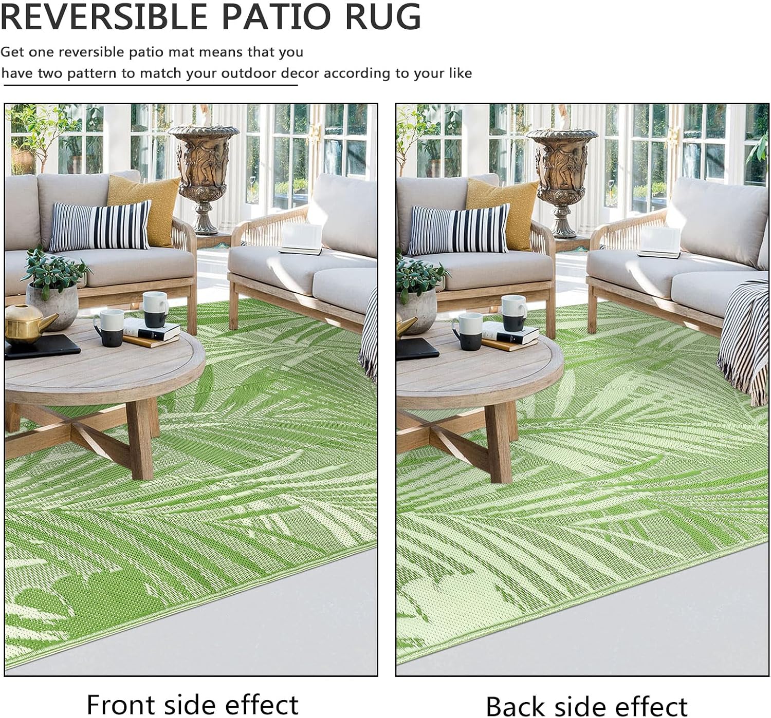 Waterproof Tropical Portable Outdoor Patio Rug