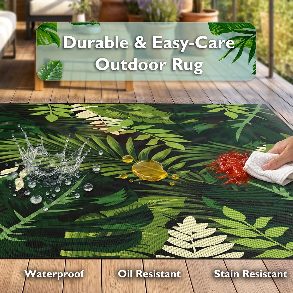Waterproof Monstera Outdoor Rug