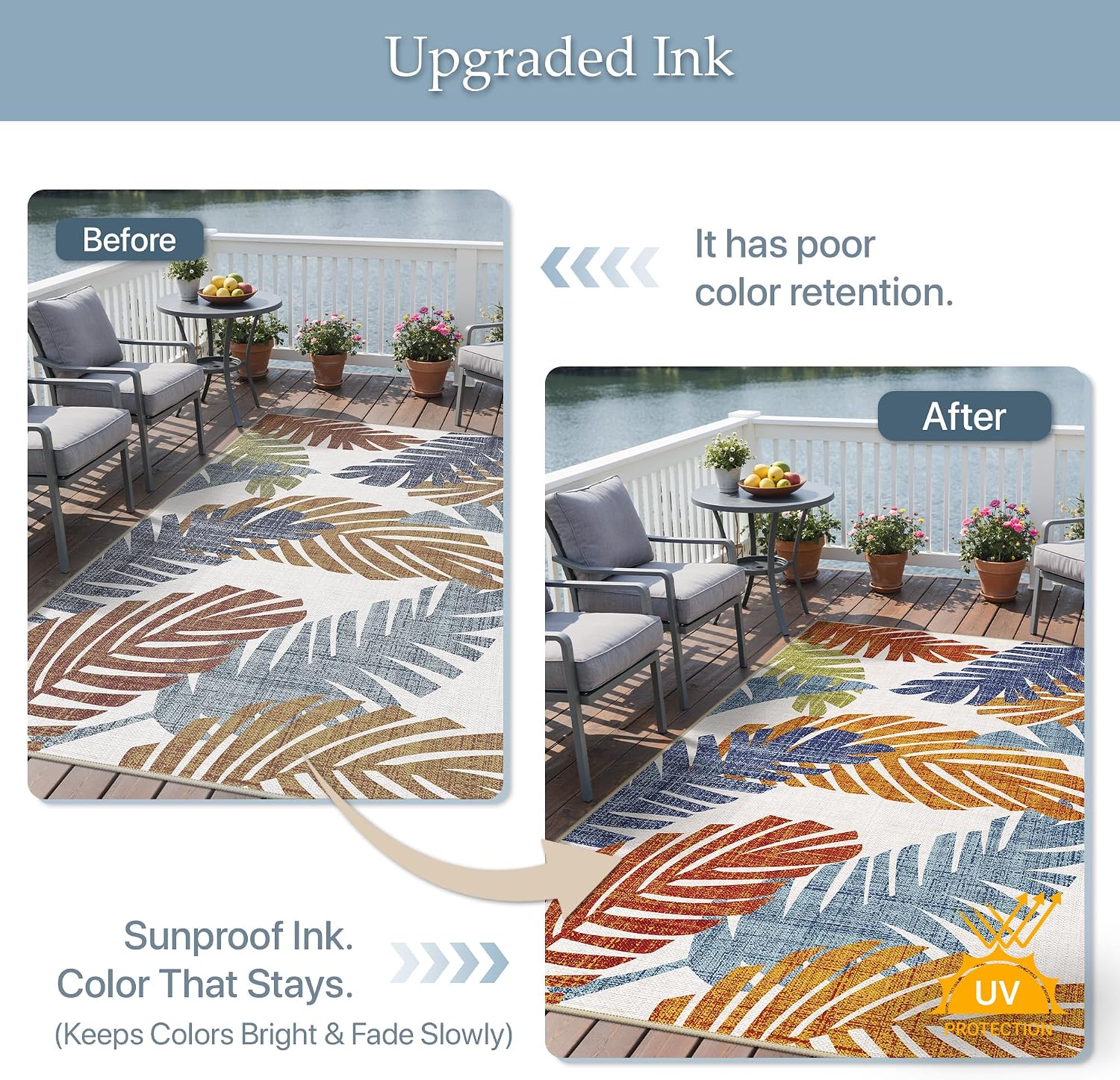 Washable Non-Slip Outdoor Rug