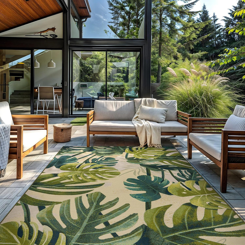 Weather Resistant Tropical Rug
