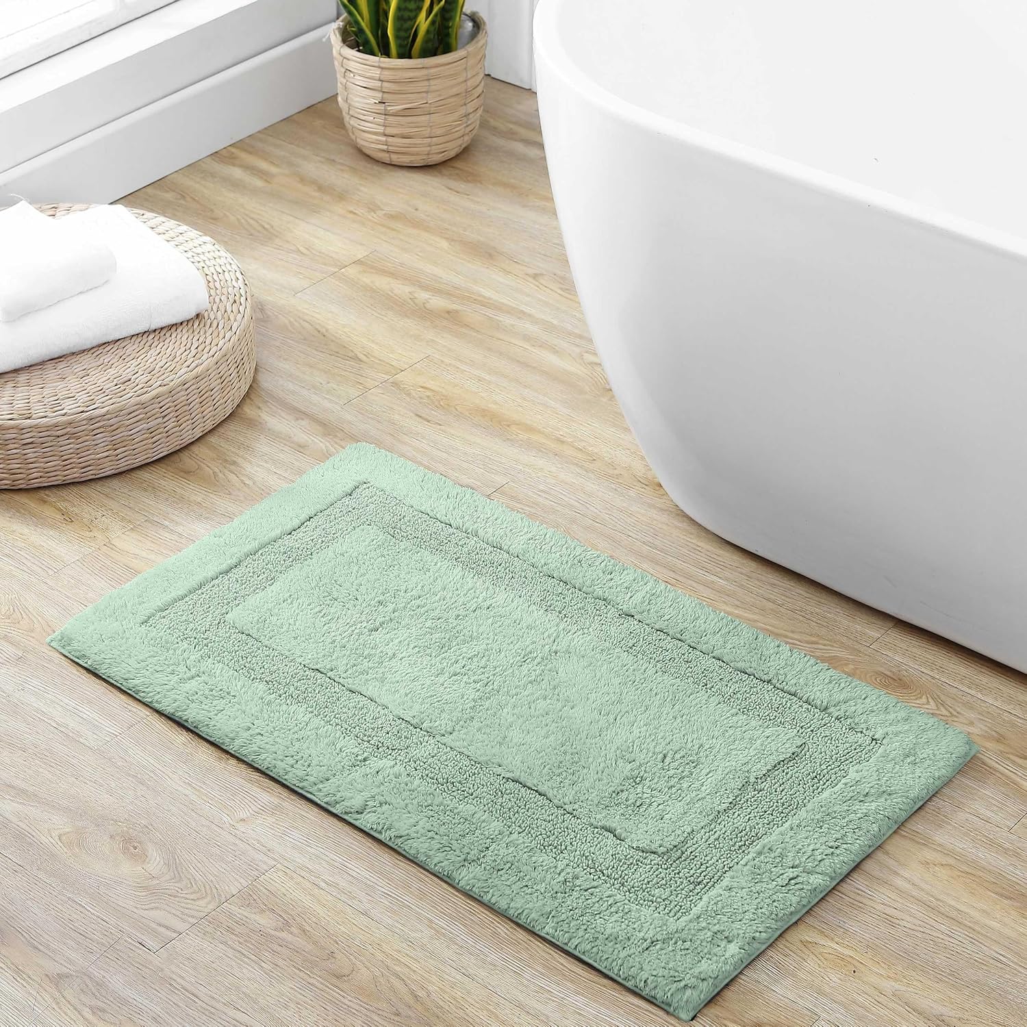 Absorbent Cotton Bath Rug Mat