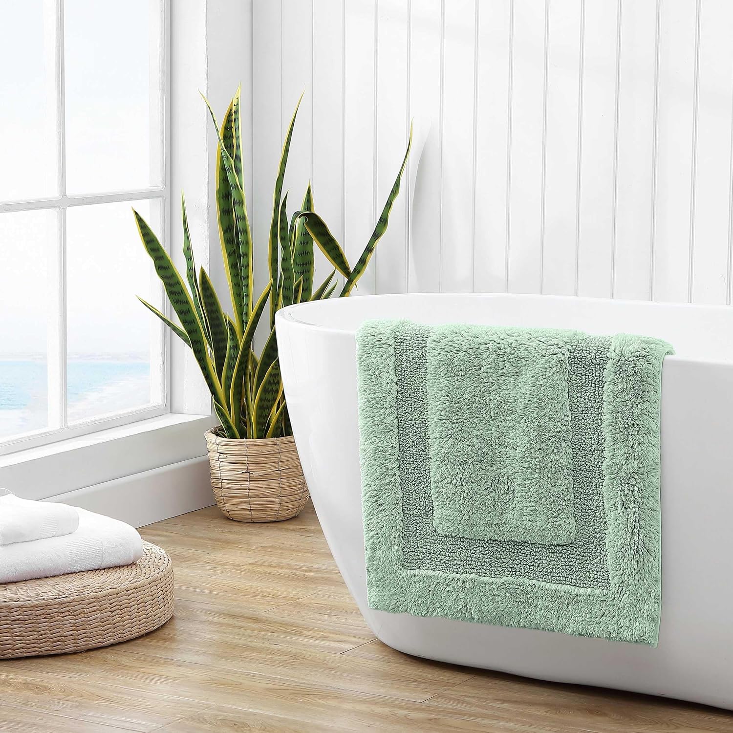 Absorbent Cotton Bath Rug Mat