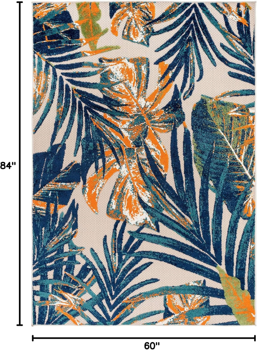 Tropical Floral Indoor Outdoor Area Rug