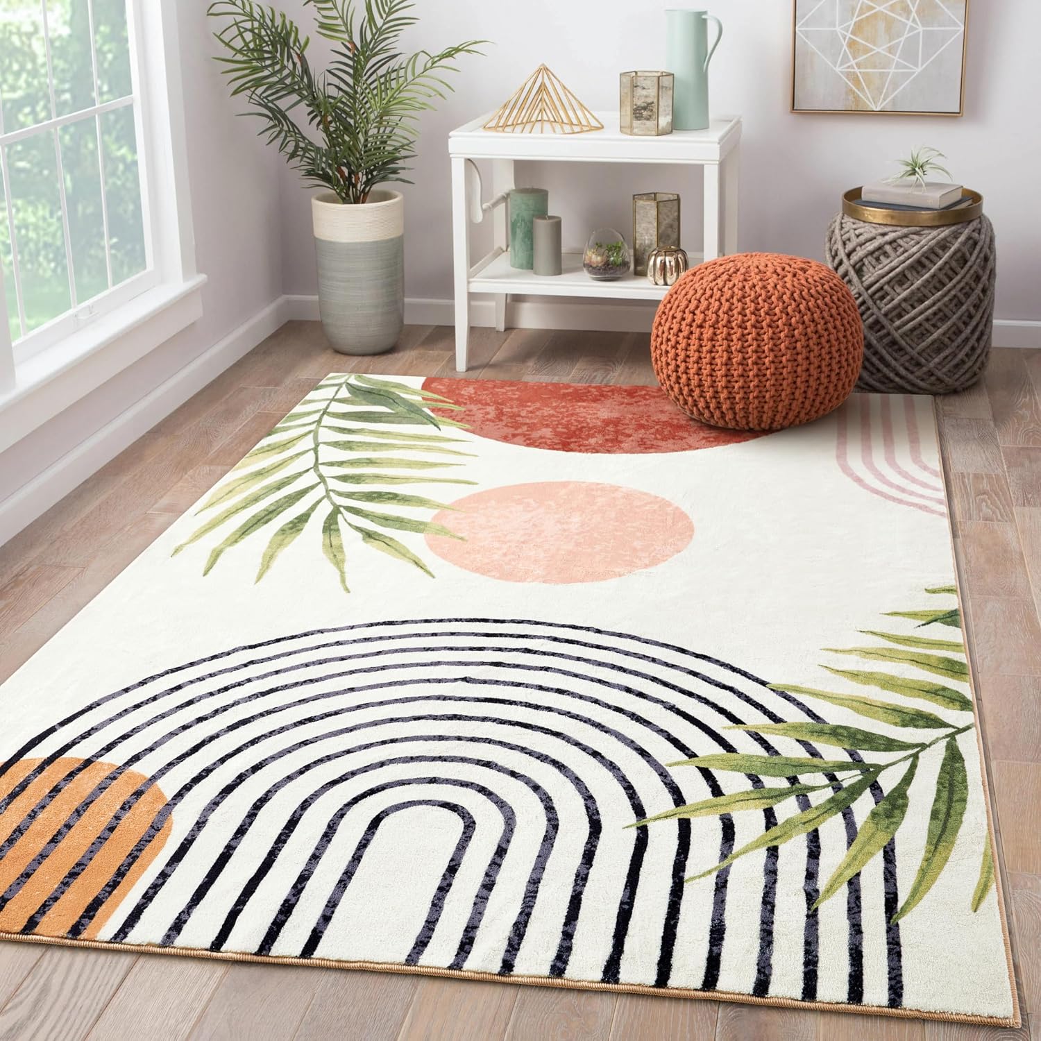 Tropical Mid Century Modern Rug