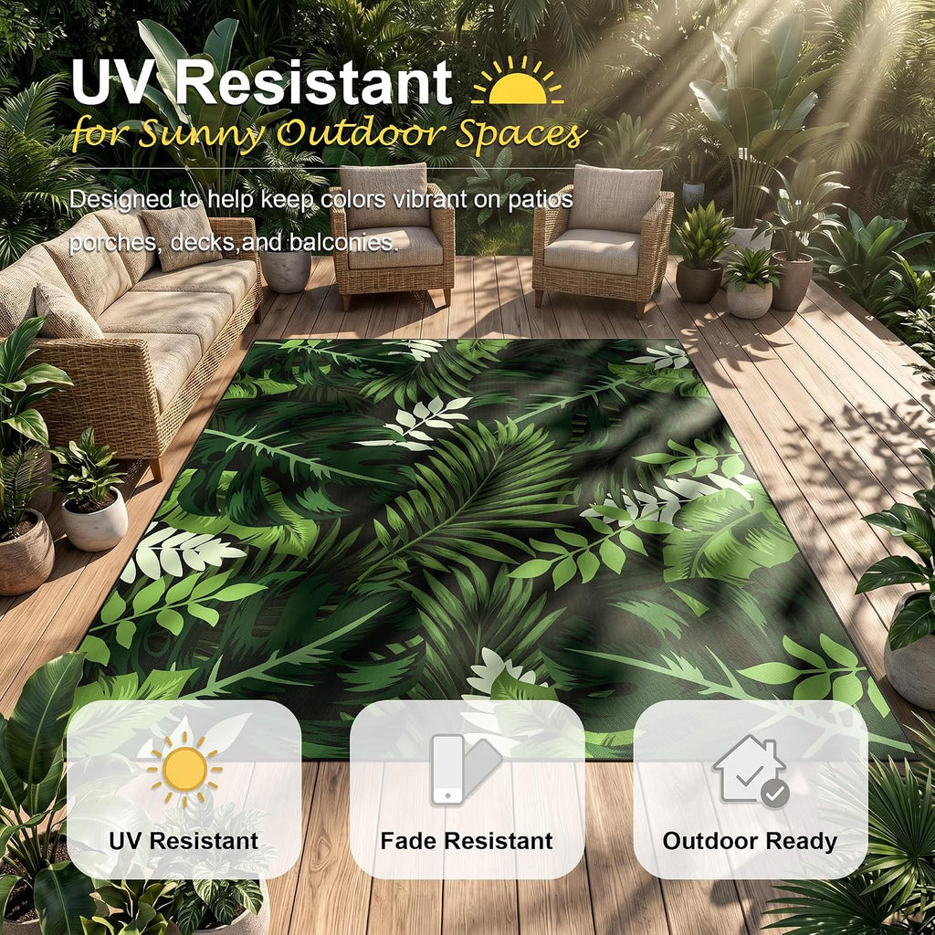 Waterproof Monstera Outdoor Rug