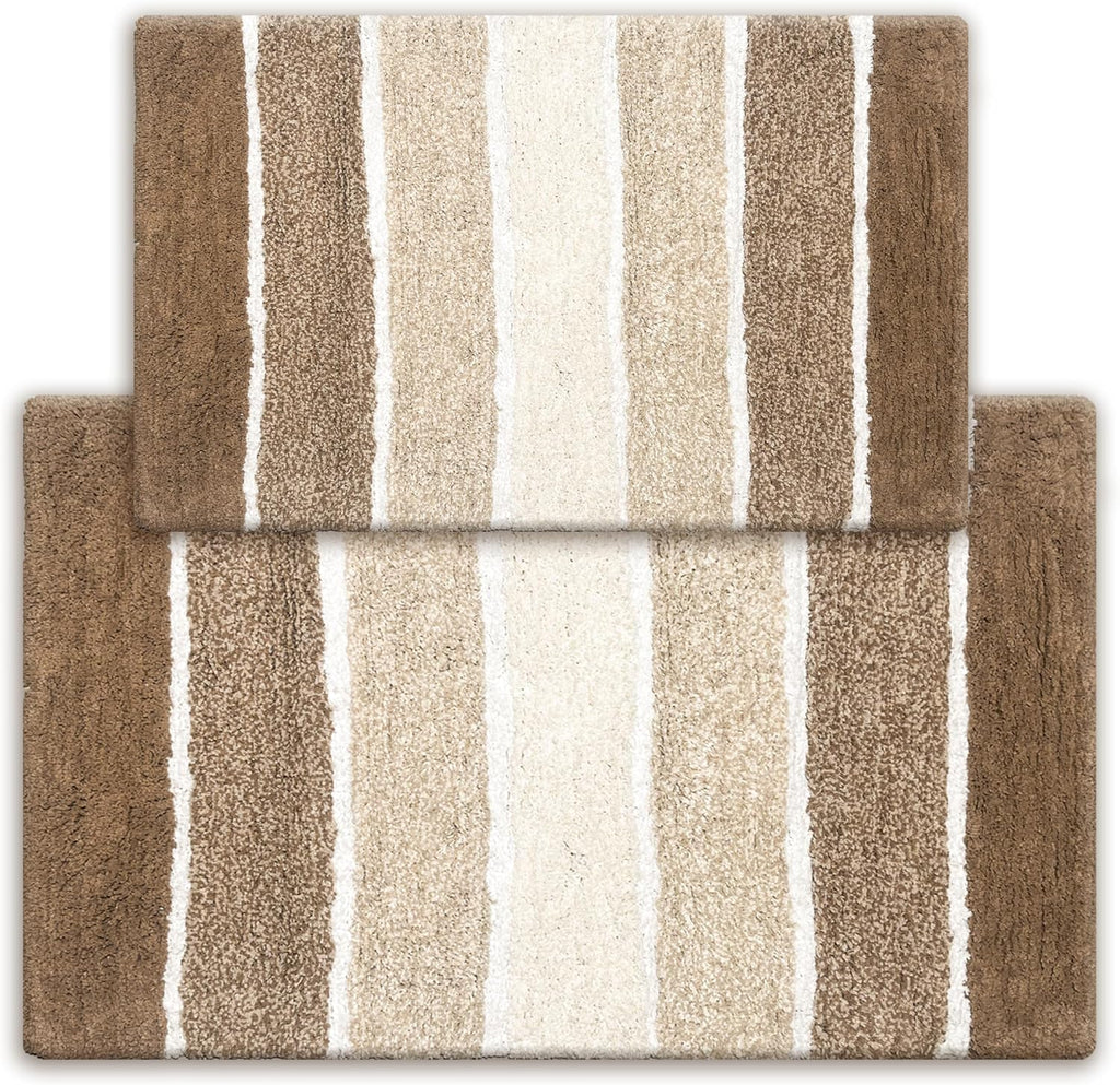 Non-Slip Absorbent Bath Mat Set