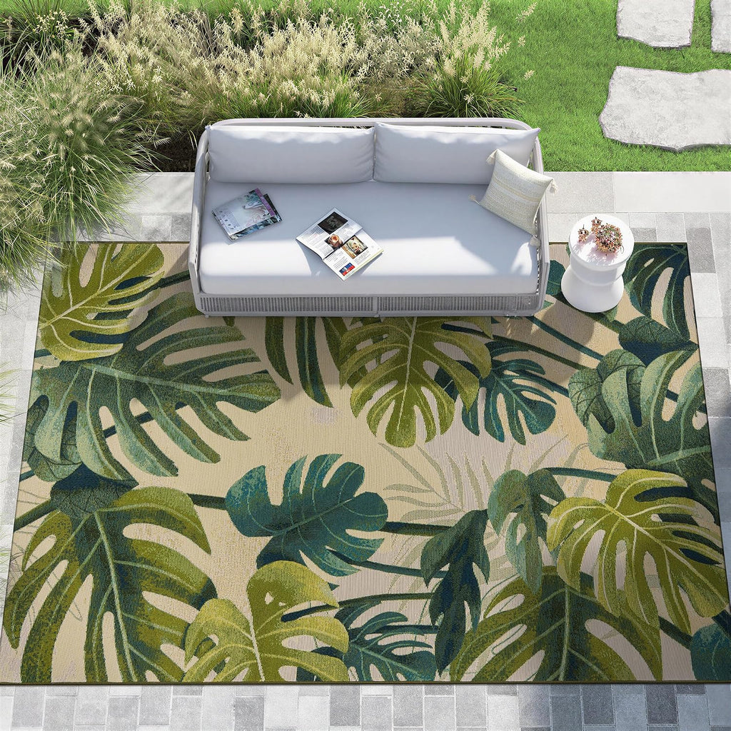 Weather Resistant Tropical Rug