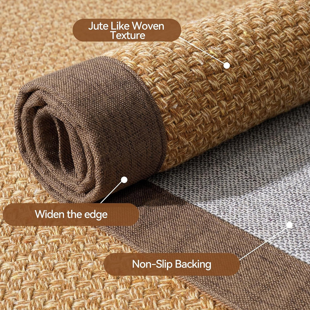 Woven Washable Non Slip Farmhouse Runner Rug