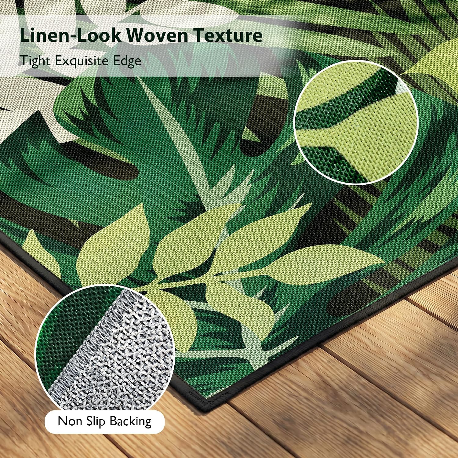 Waterproof Monstera Outdoor Rug