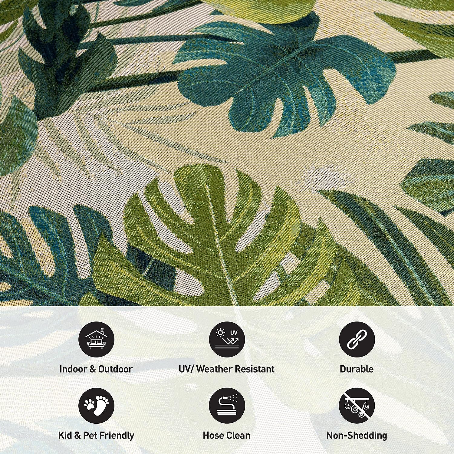 Weather Resistant Tropical Rug